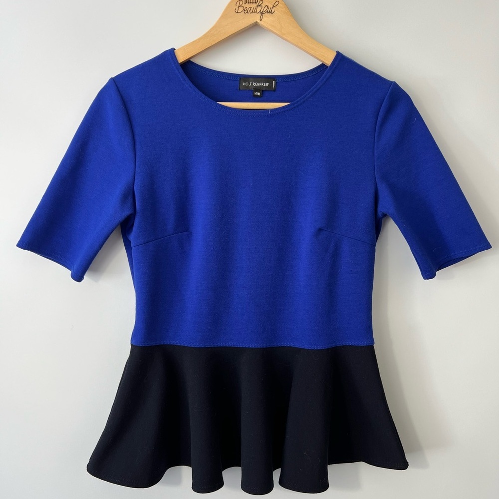 Holt Renfrew Blue and Black Women's Top